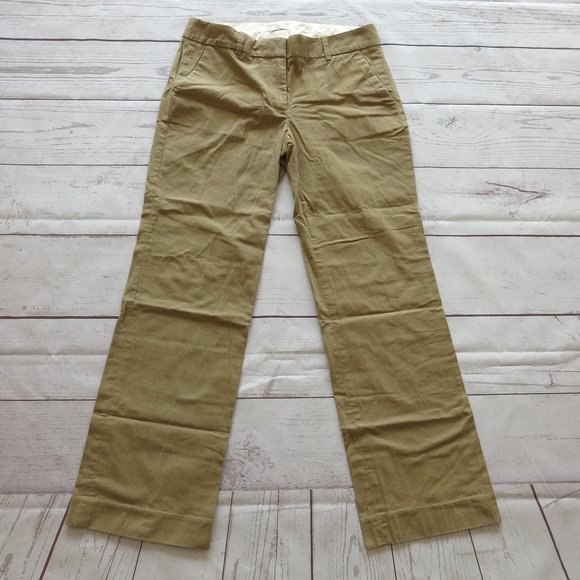 J. Crew Factory Stretch Cotton Blend Straight Leg Career Work Pants - Size 6S - Picture 2 of 6